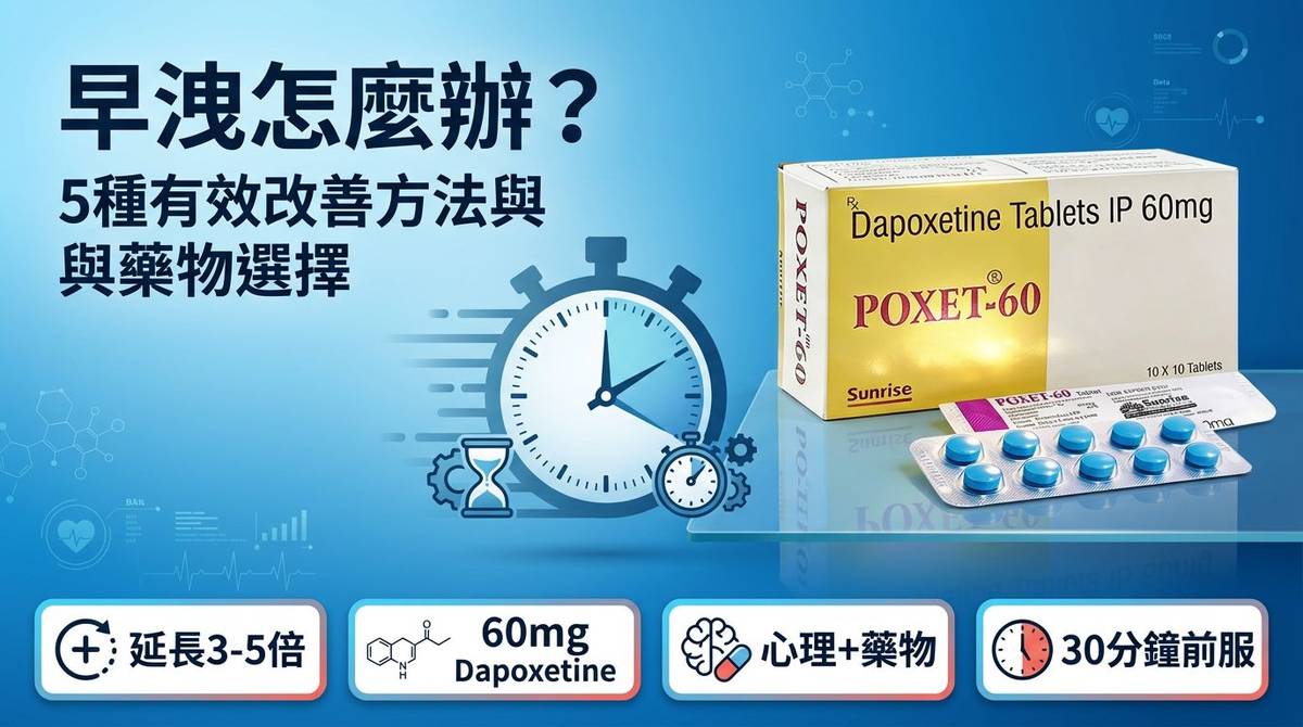 早洩怎麼辦？5 種有效改善方法與藥物選擇完整指南｜印藥優選