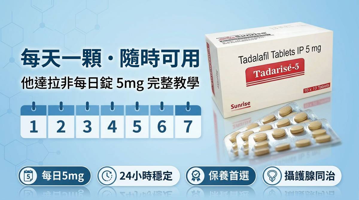 他達拉非每日錠 5mg 完整教學｜印藥優選